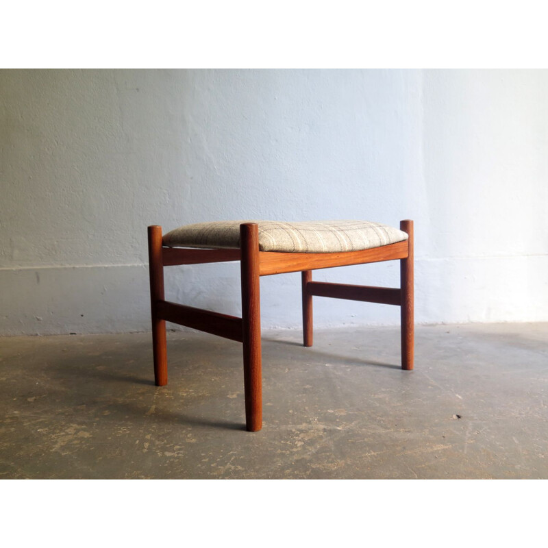 Vintage Danish teak footstool, 1950s