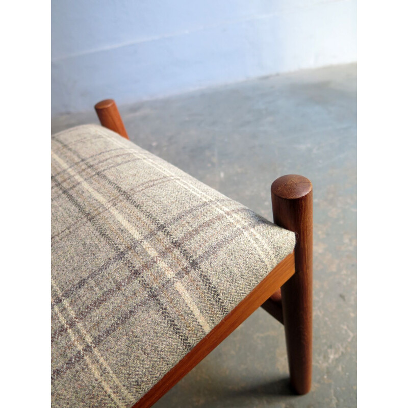 Vintage Danish teak footstool, 1950s