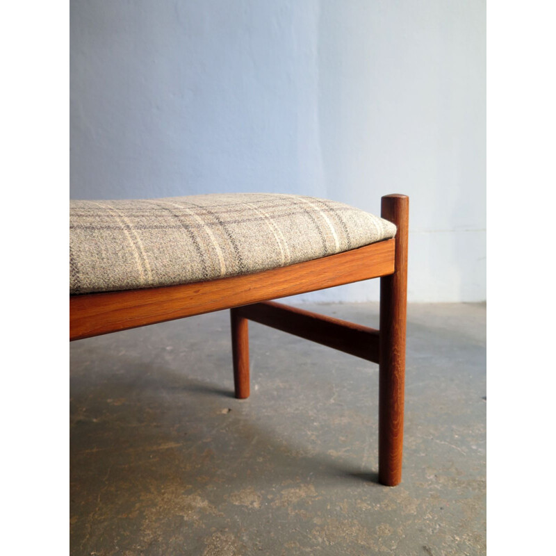 Vintage Danish teak footstool, 1950s