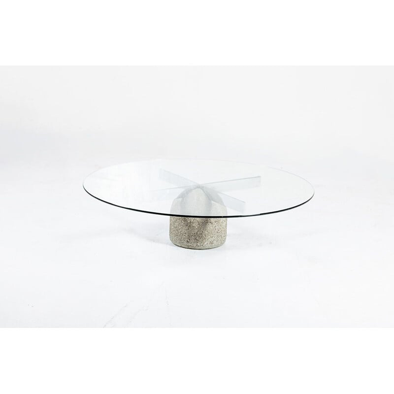 Vintage Paracarro Coffee Table by Giovanni Offredi for Saporiti Italia, 1970s 