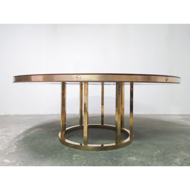 Vintage Italian Round Dining Table, 1970s