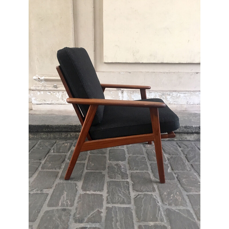 Vintage armchair in teak Scandinavian, 1960s