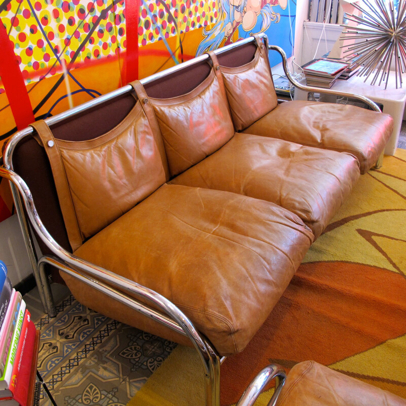 Large Stringa 3-seater sofa, Gae AULENTI - 1970s