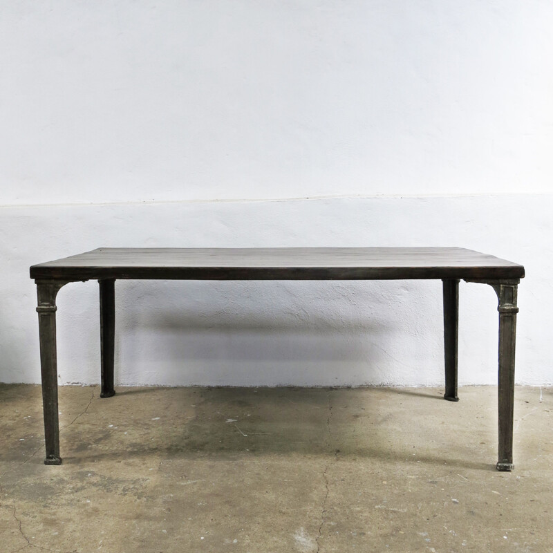 Vintage Dining Table Industrial, English 1940s