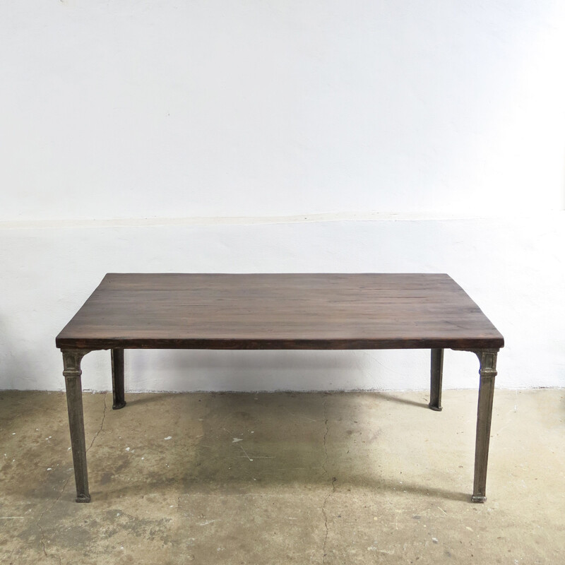 Vintage Dining Table Industrial, English 1940s