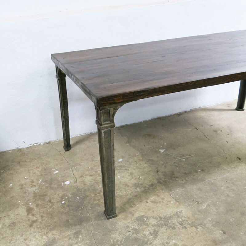 Vintage Dining Table Industrial, English 1940s