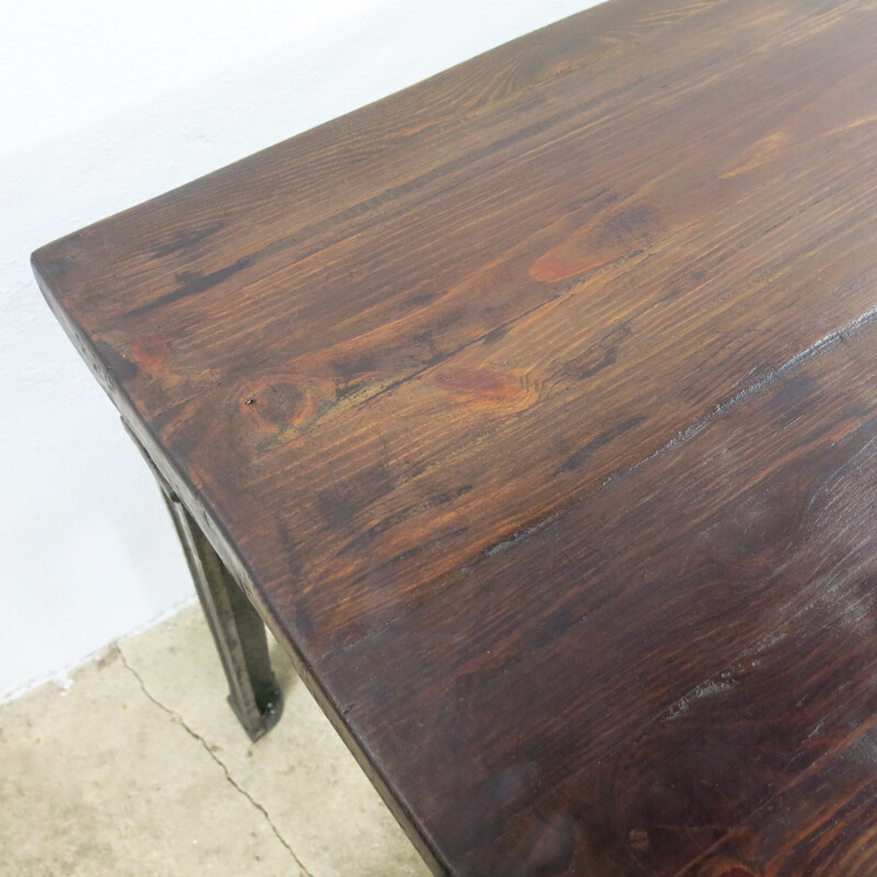 Vintage Dining Table Industrial, English 1940s