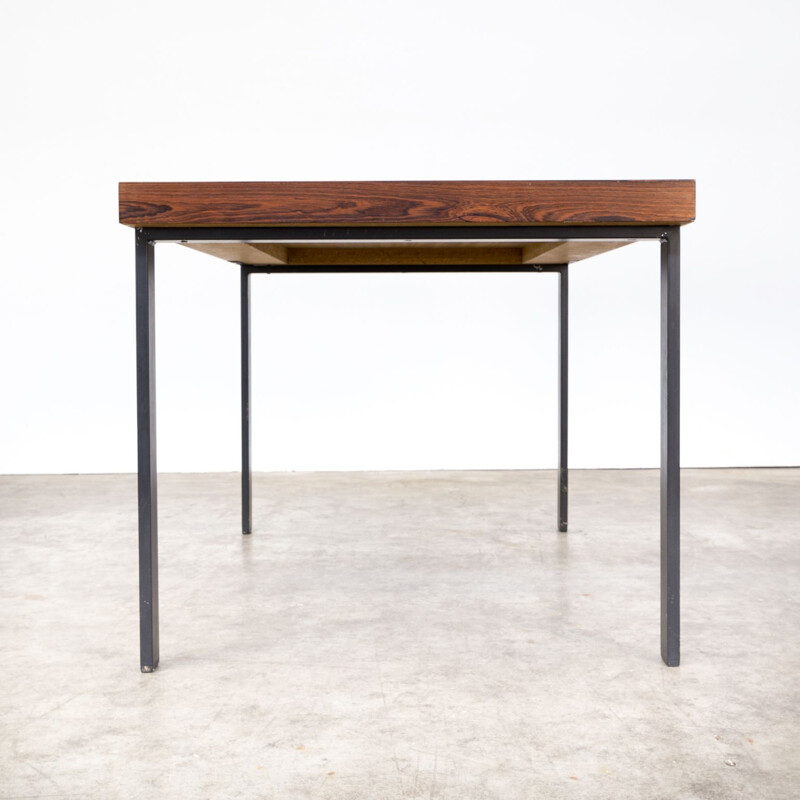 Vintage danish table in rosewood and metal 1970