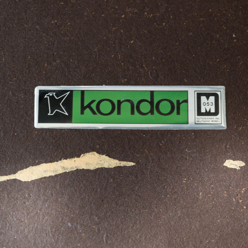 Table basse vintage pour Kondor en teck et chrome 1970