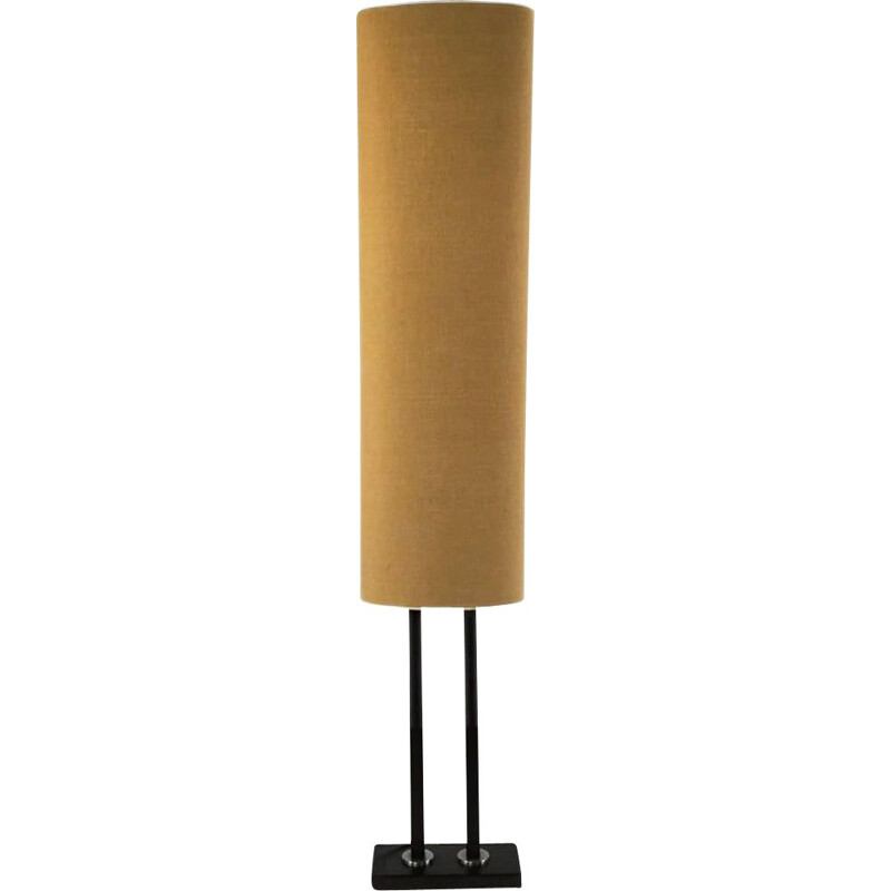 Vintage floor lamp Italian in jute canvas 1980s