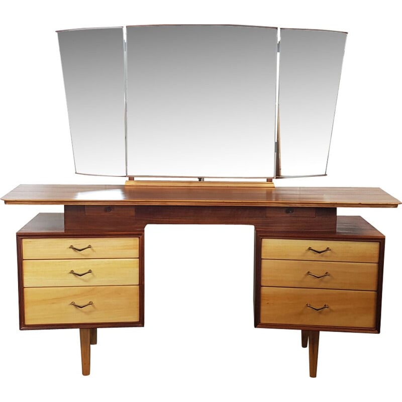 Vintage Dressing Table with Mirror SKU No. 140 by Alfred Cox for AC Furniture 1960s 