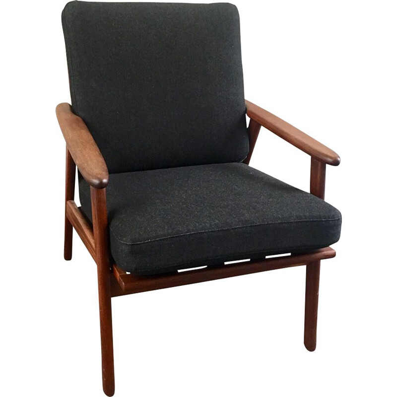 Fauteuil vintage en bois de teck Scandinave, 1960