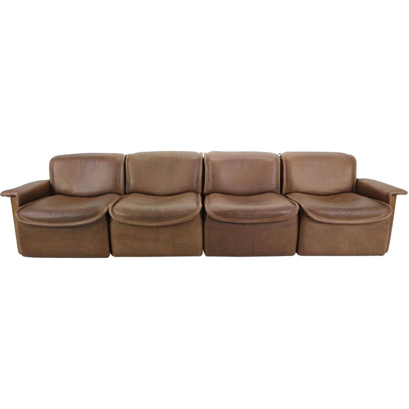 Vintage DS-12 sofa by De Sede in brown leather 1970