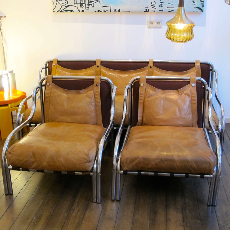 Pair of Stringa armchairs, Gae AULENTI - 1970s