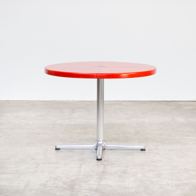 Vintage Plana table for Castelli in red plastic and aluminium 1970