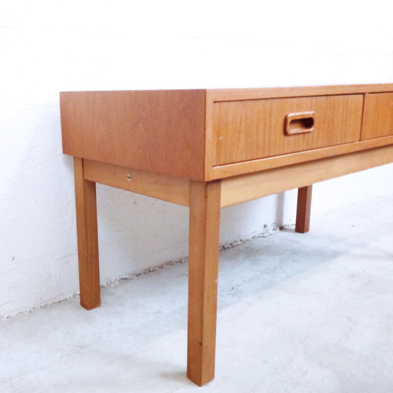 Vintage scandinavian console table in teakwood 1960