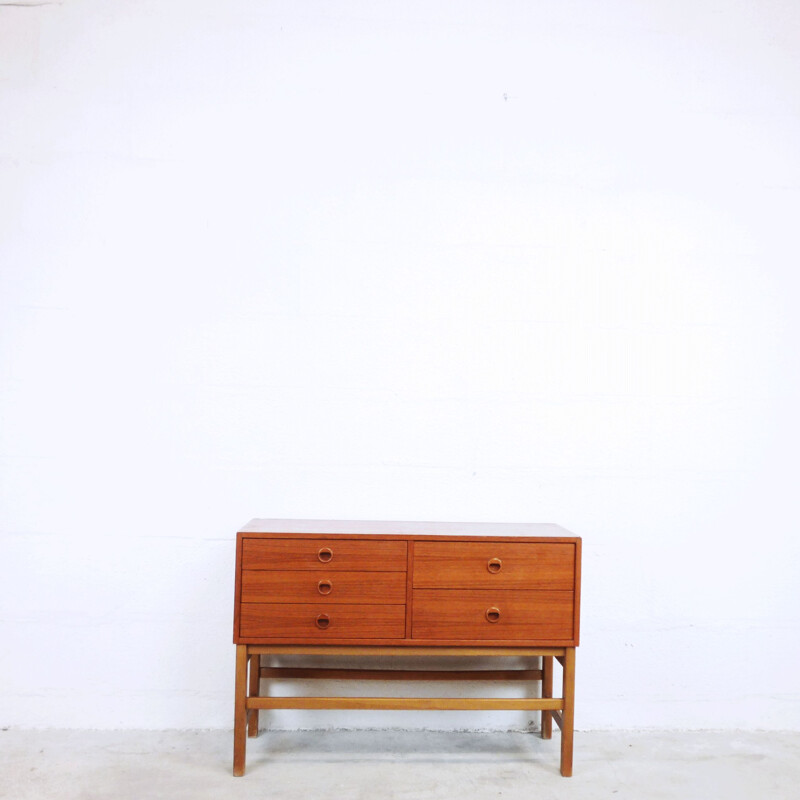 Vintage scandinavian teak console table 1960