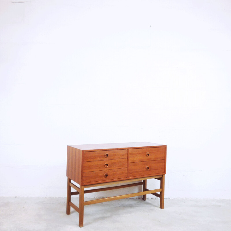 Console vintage scandinave en teck 1960