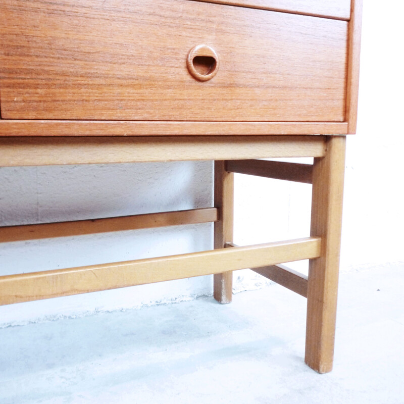 Vintage scandinavian teak console table 1960