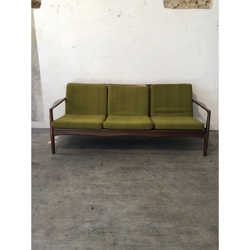 Vintage 3-seater sofa Scandinavian in teak