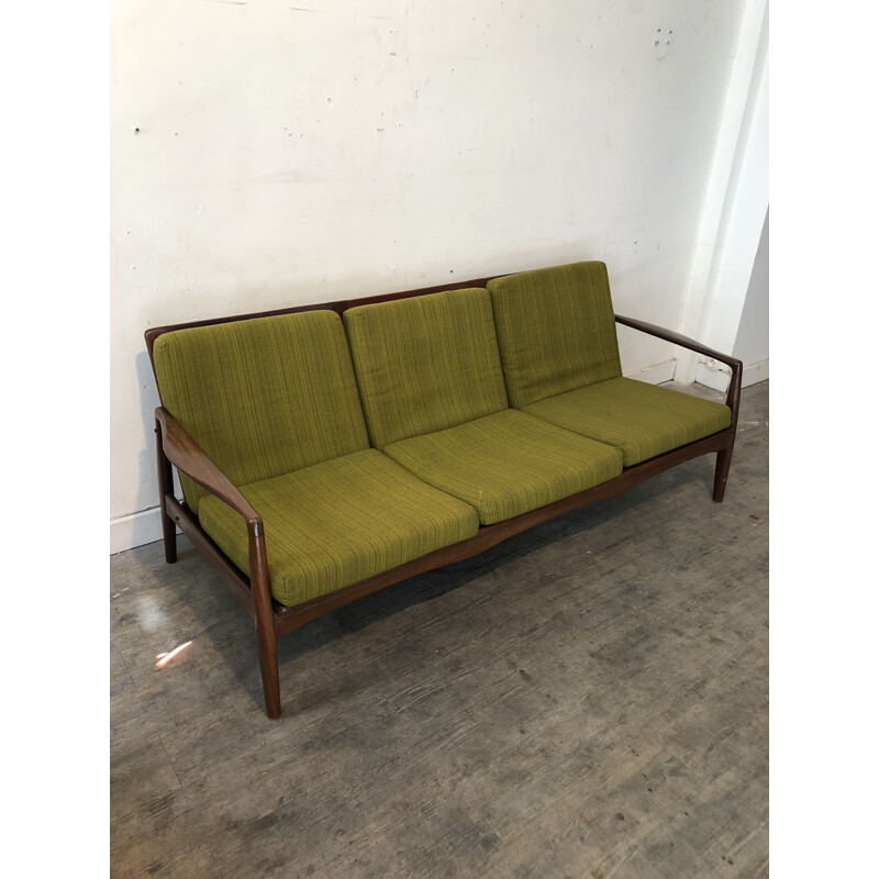 Vintage 3-seater sofa Scandinavian in teak