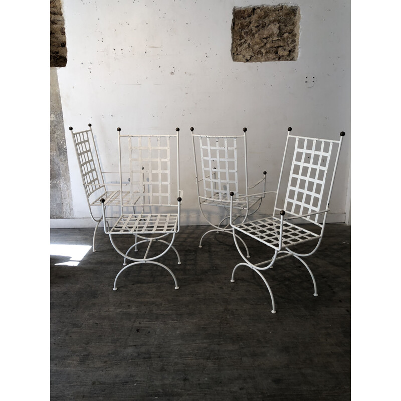 Set of 4 vintage garden chairs