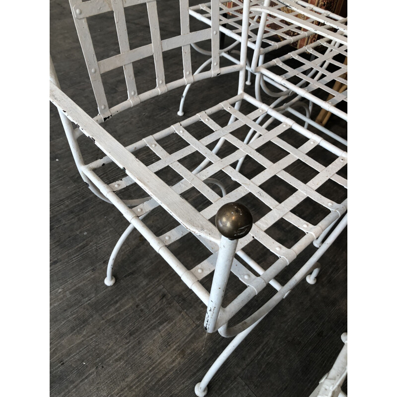 Set of 4 vintage garden chairs