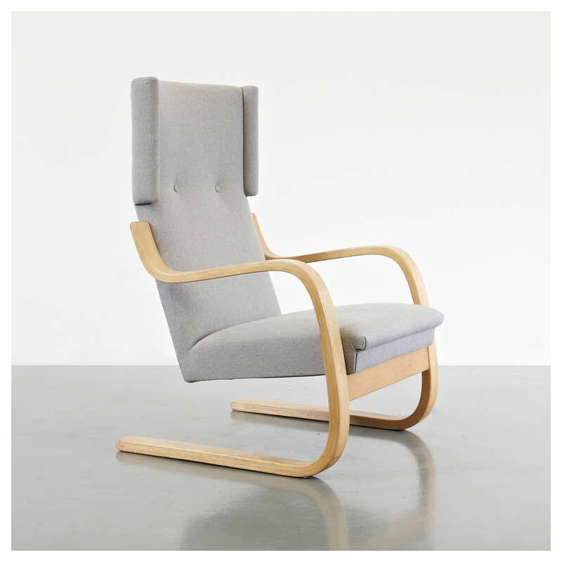 Vintage Lounge Chair Wingback model 36401, Alvar Aalto, Finland 1950s