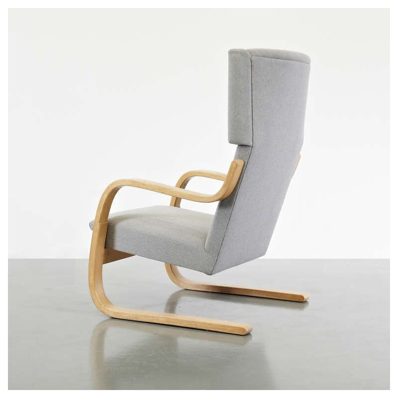 Cadeira Vintage Wingback Modelo 36401, Alvar Aalto, Finlândia 1950s