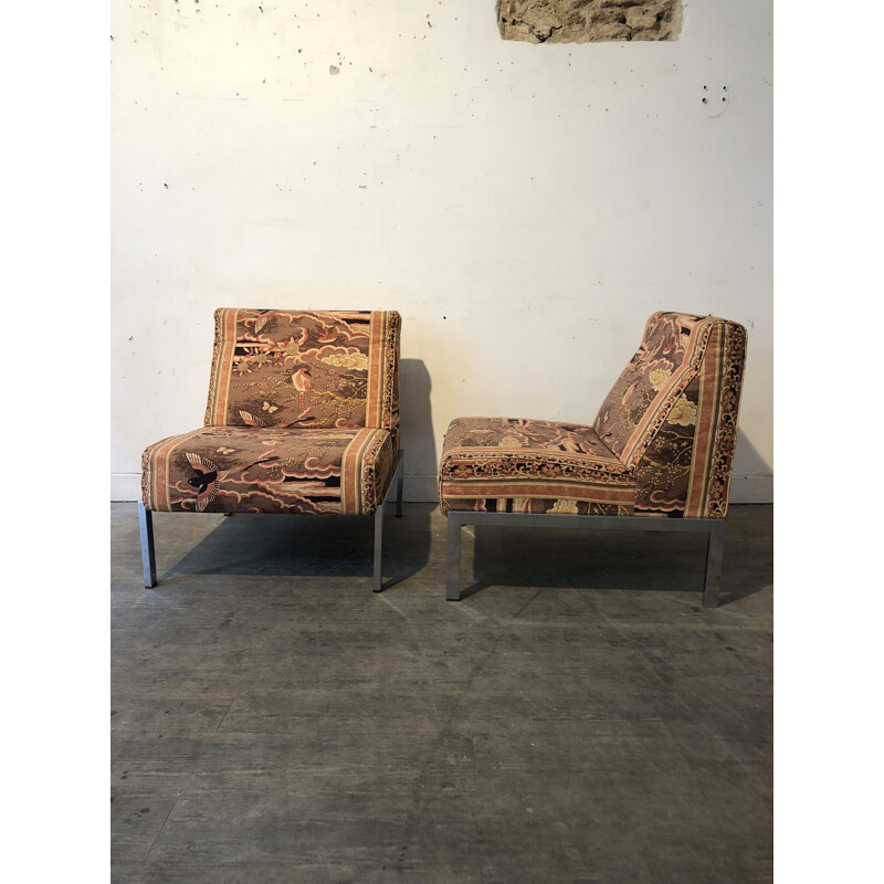 Pair of vintage low chairs 1970 