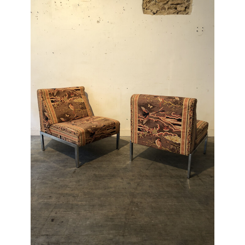 Pair of vintage low chairs 1970 