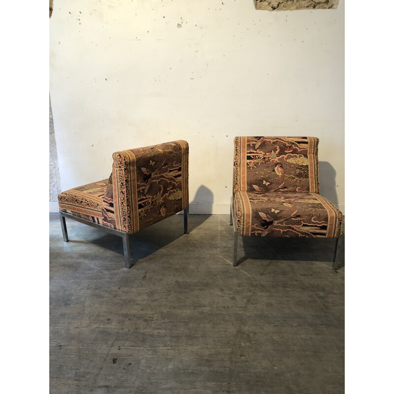Pair of vintage low chairs 1970 