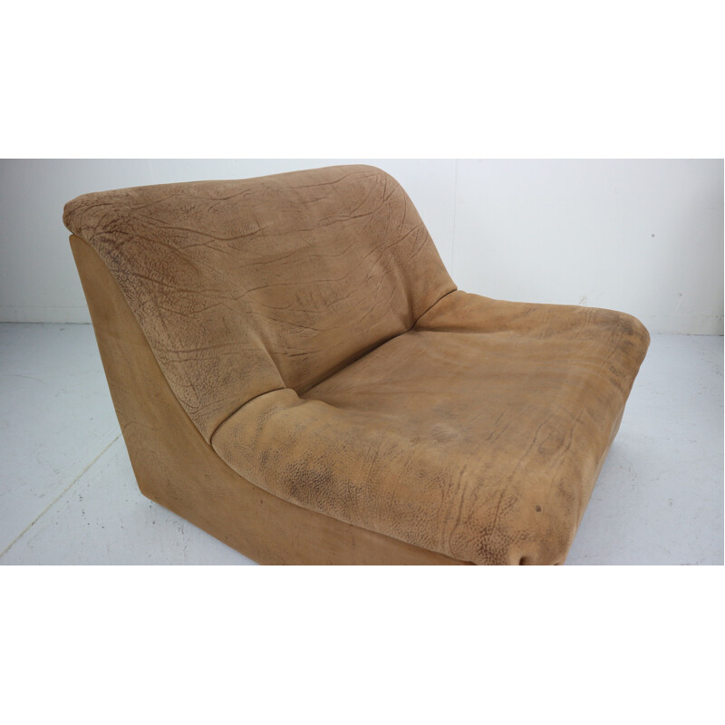 Ensemble de 2 fauteuils lounge vintage De Sede DS46 en cuir de buffle, Suisse années 1970