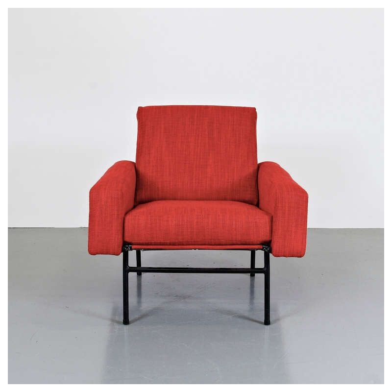 Fauteuil lounge vintage, Pierre Guariche par Airborne, France années 1960