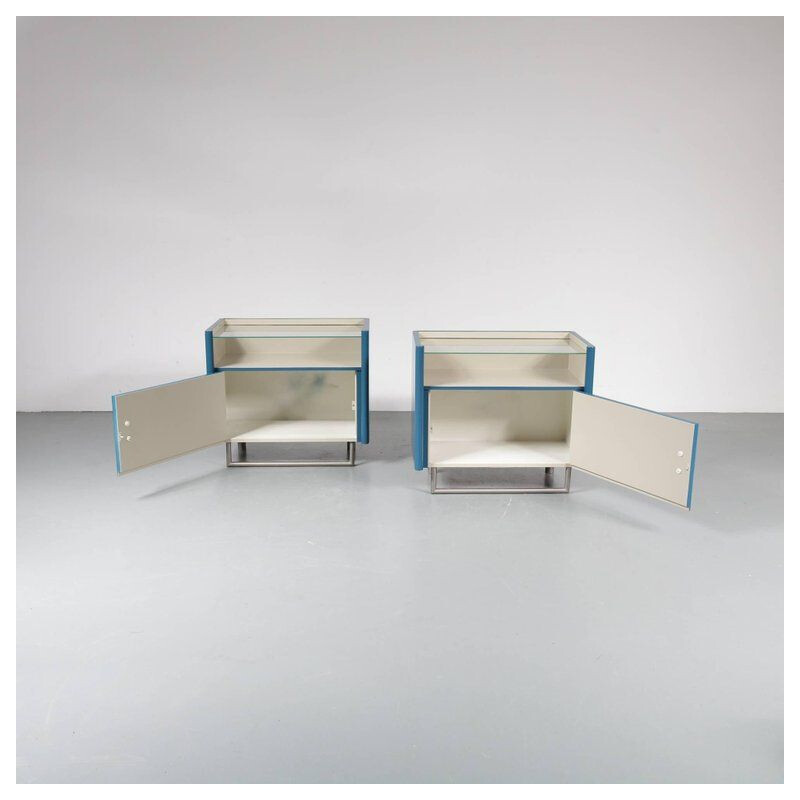 Pair of vintage Nightstands Elmar Berkovich by Metz & Co, Netherlands 1930s