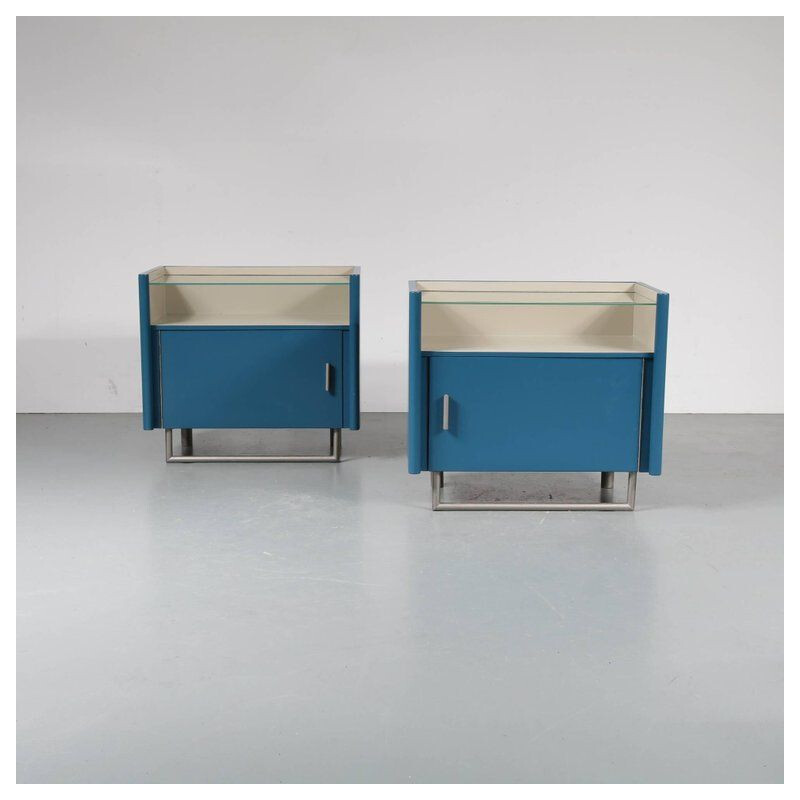 Pair of vintage Nightstands Elmar Berkovich by Metz & Co, Netherlands 1930s