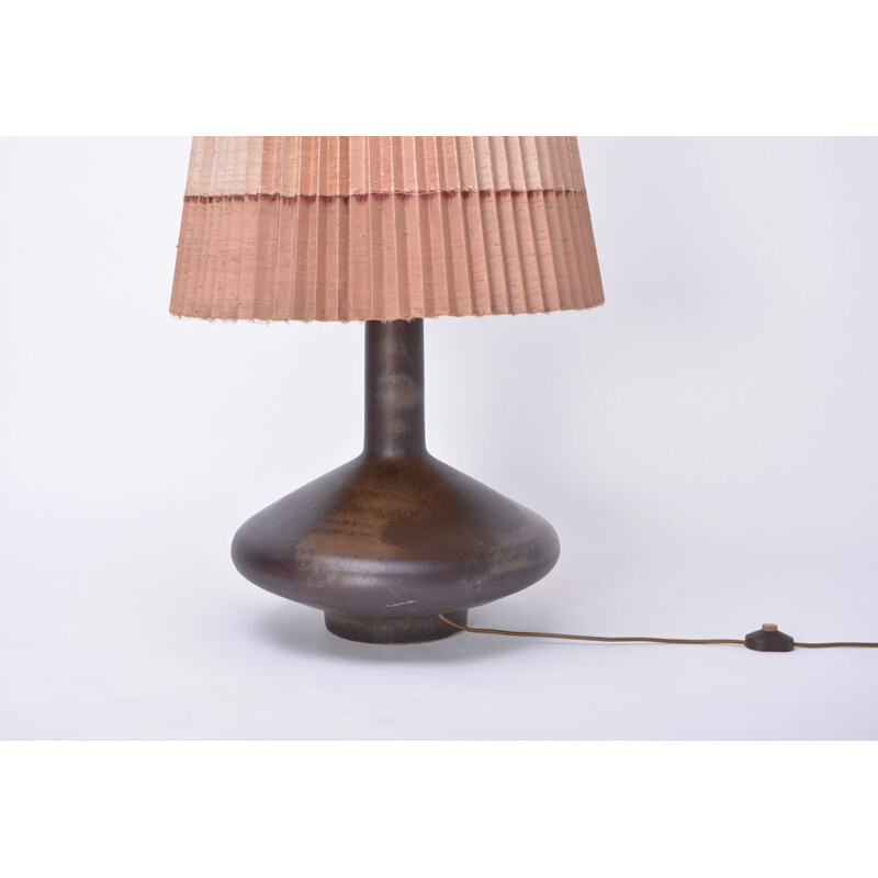 Vintage Floor Lamp Ceramic with Circular Base