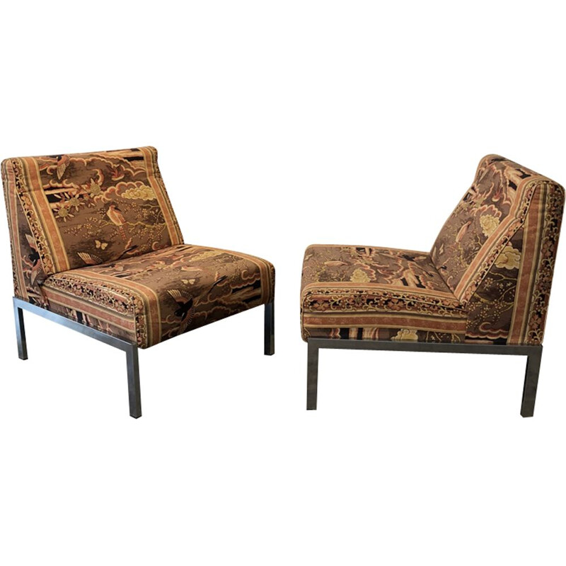 Pair of vintage low chairs 1970 