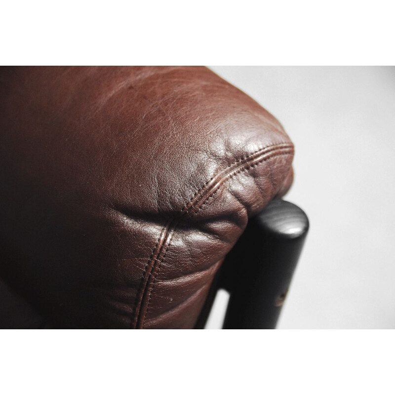 Set of 2 vintage armchairs Leather by Dux,Swedish 1970s