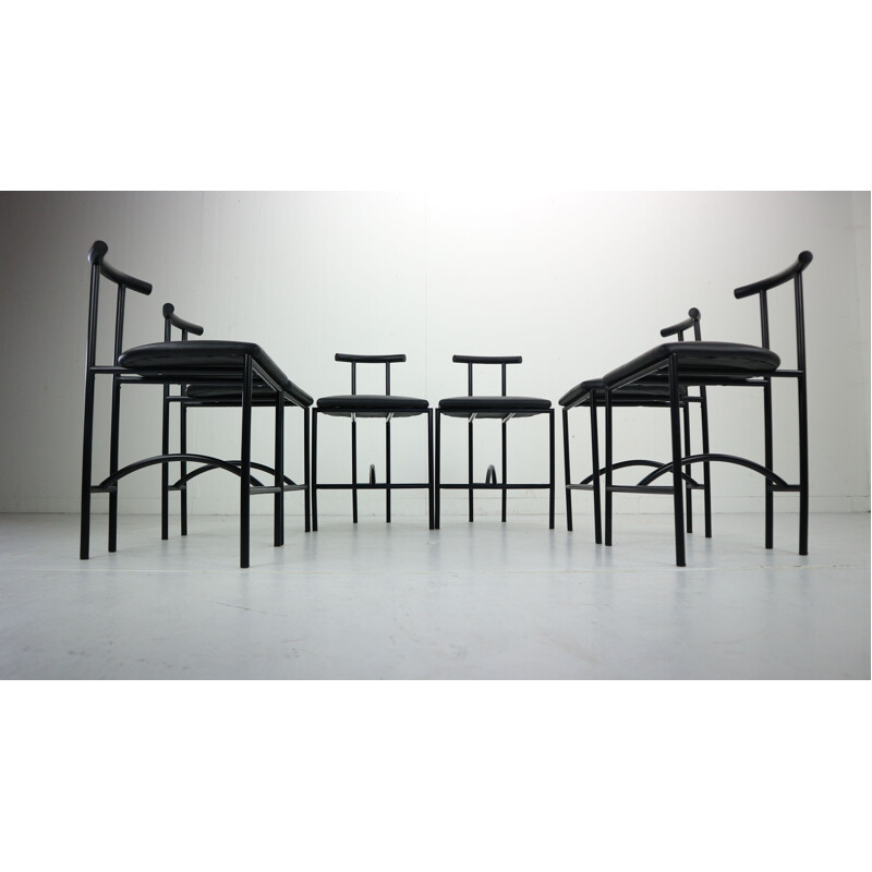 Ensemble de 6 chaises vintage  "Tokyo" par Rodney Kinsman pour Bieffeplast,1985