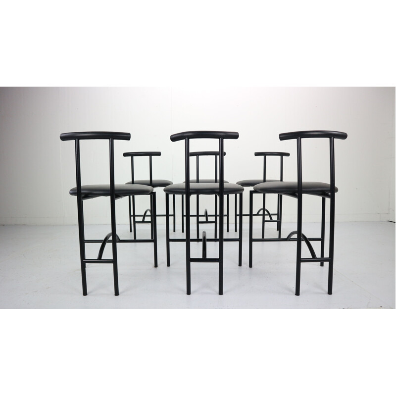 Set of 6 vintage chairs "Tokyo" by Rodney Kinsman for Bieffeplast,1985