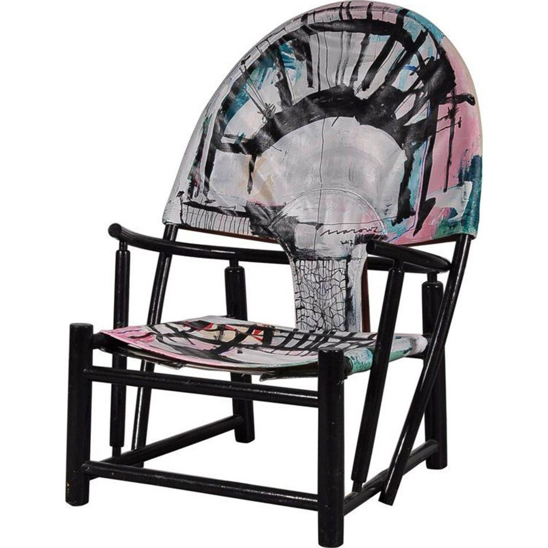 fauteuil vintage Hoop - cuir