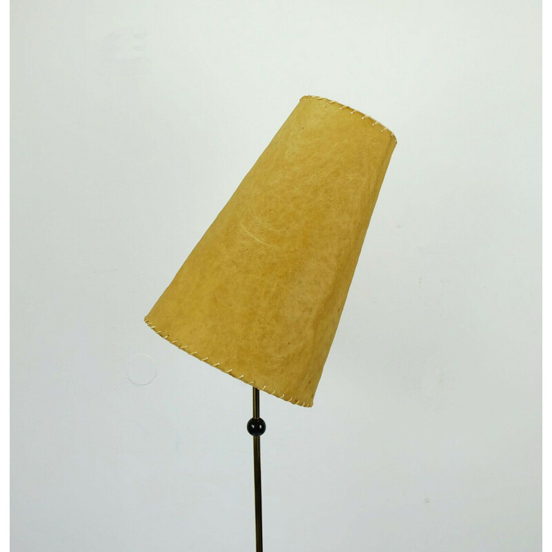Lampadaire vintage en fibre de verre laiton des années 50