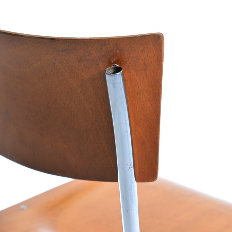 Wooden and chromium Kovona chair, Mart STAM - 1960s