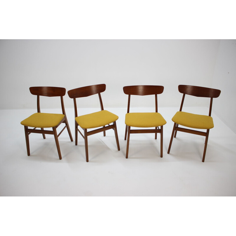 Set of 4 vintage teak Dining Chairs,Denmark,1960
