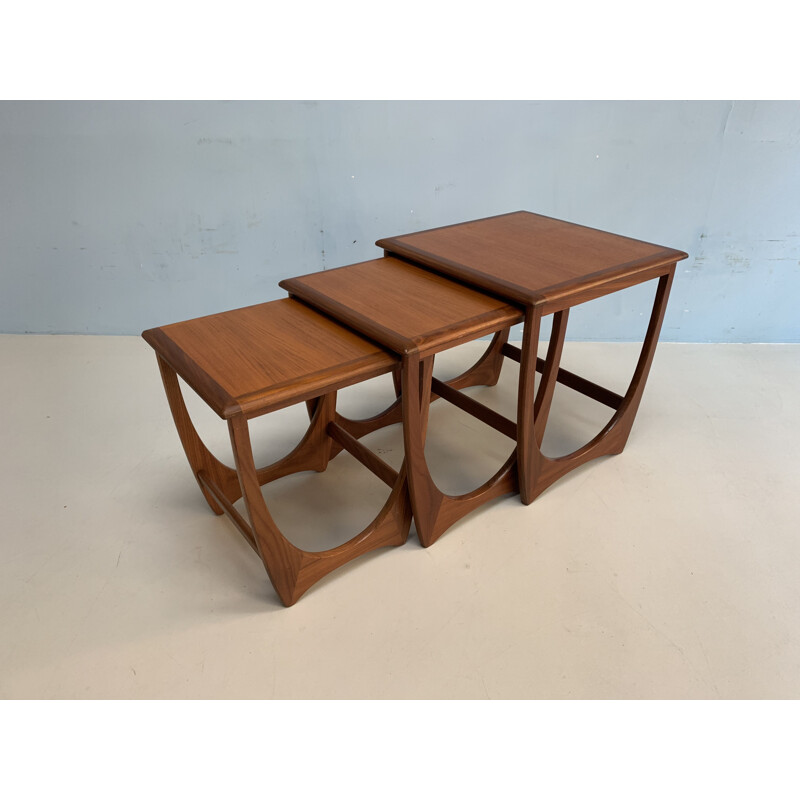 Vintage set of 3 side tables in teak by V.Wilkins for G-Plan,1960