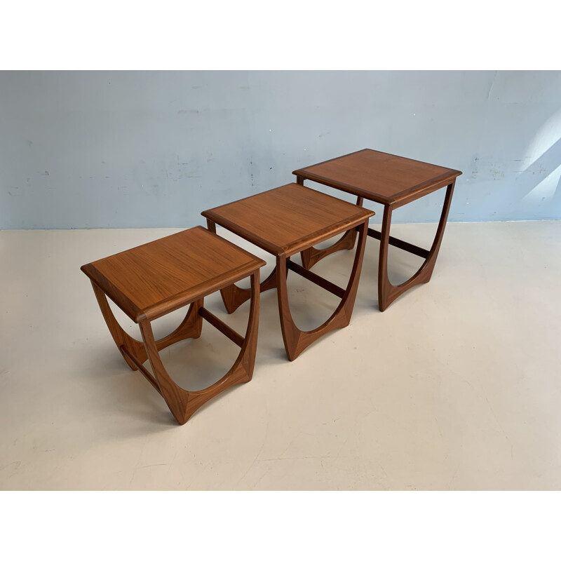 Vintage set of 3 side tables in teak by V.Wilkins for G-Plan,1960