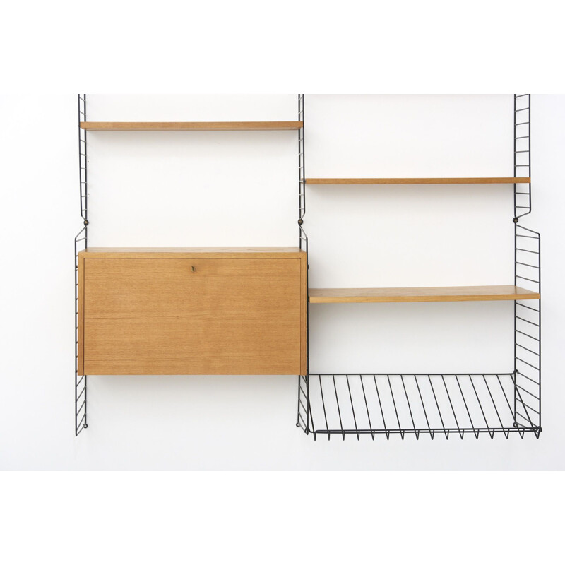 Vintage wall shelf by Nisse & Kajsa Strinning for string Design AB,1950