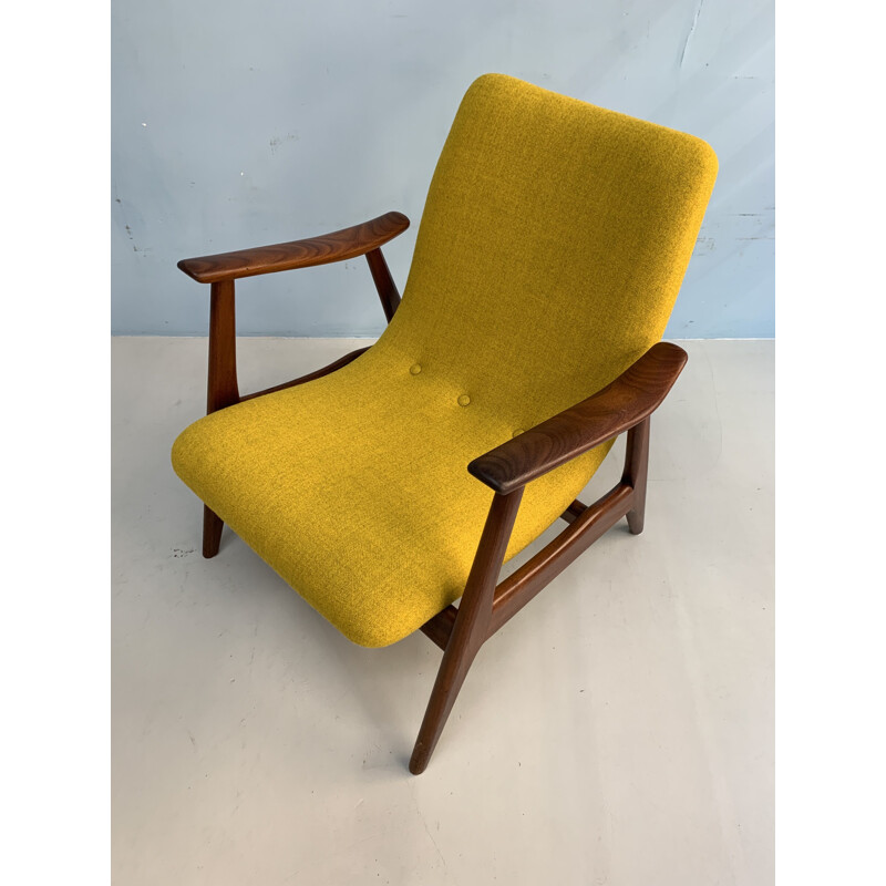 Vintage Dutch armchair in teak by L.van Teefelen for Webe armchair,1960