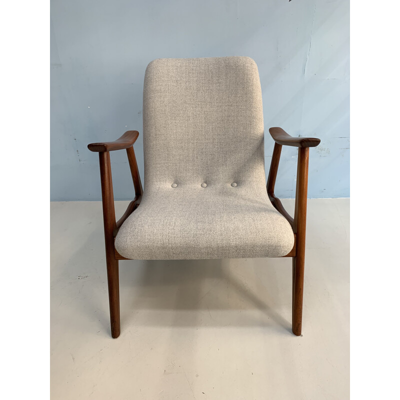 Vintage armchair in teak by L.van Teeffelen for Webe armchair,1960